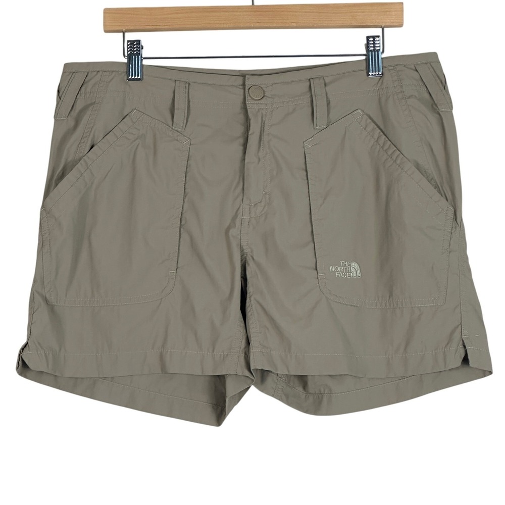 The North Face Nylon Hiking Shorts Khaki Outdoor Gorpcore Granola Size 14